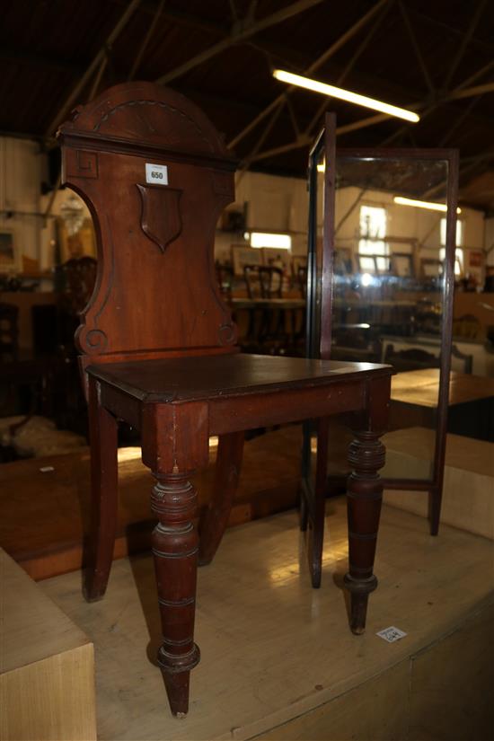 Hall chair & glazed screen